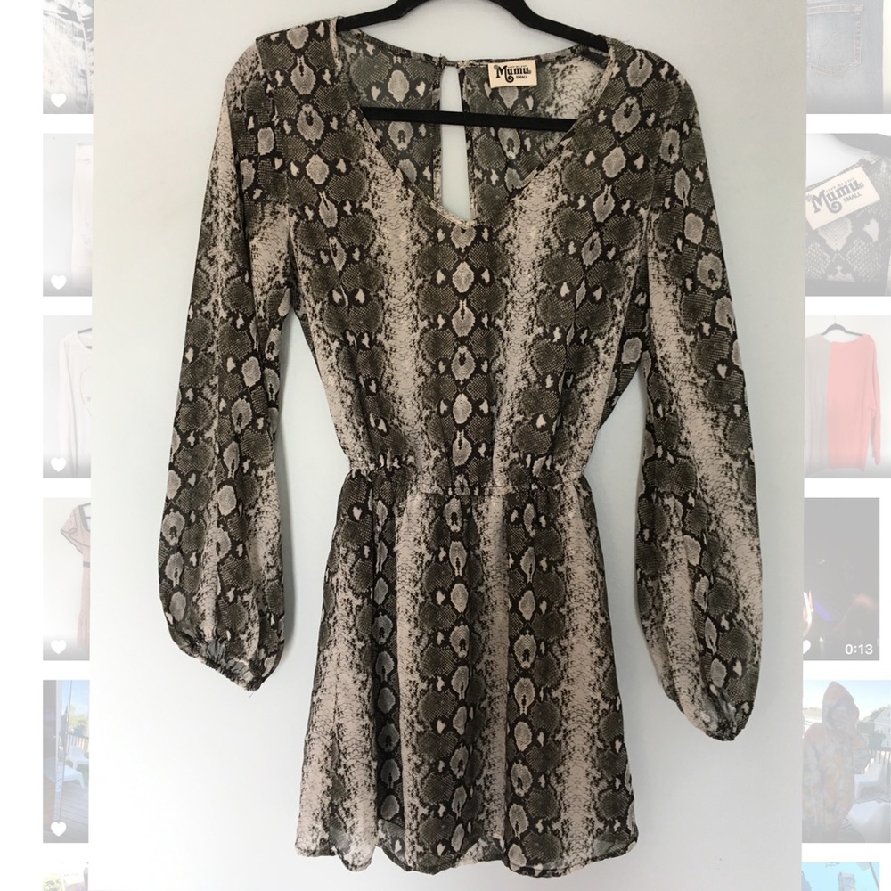 Show Me Your MuMu Rainey Snakeskin dress